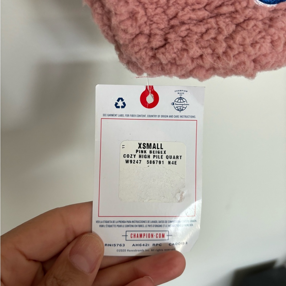 Champion Rose Pink Sherpa Half-Zip Pullover - Picture 2 of 4